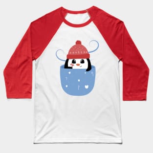 Cute Baby Penguin in Pocket Baseball T-Shirt